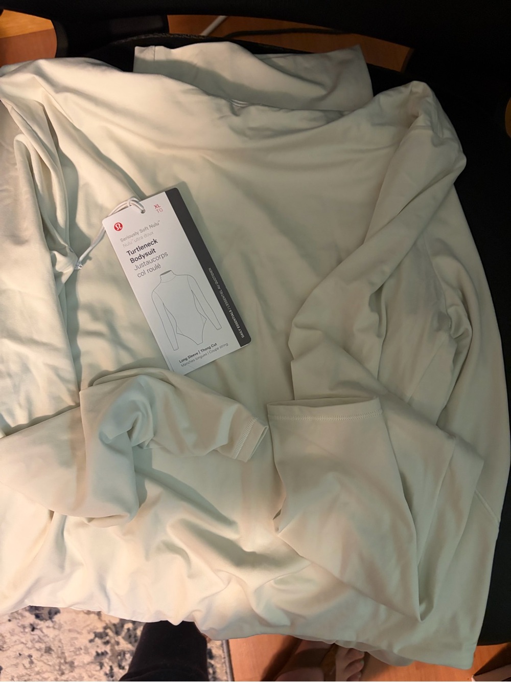 Lululemon Cream Turtleneck Bodysuit
